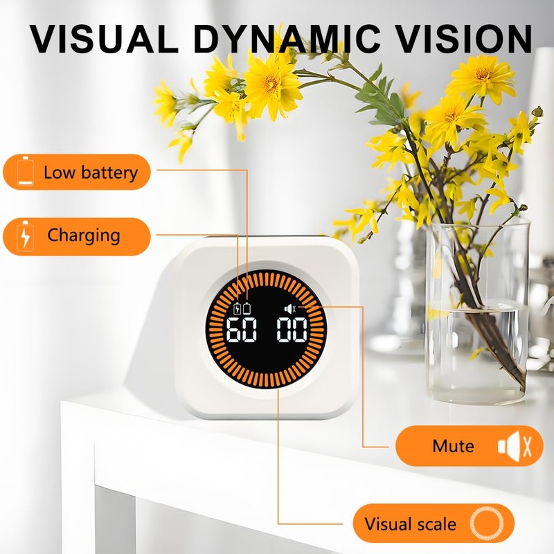 PULIVIA Visual Rotating Timer with 5, 10, 25 50 Minutes