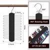 2 Pack Tie Rack for Closet, Premium Wooden Necktie Organizer