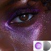 Purple Glitter Eyeshadow, Creamy Shimmer Eye Shadow, Liquid Eyeshadow for