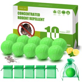 MAGIC CAT® Mouse Repellent Peppermint Oil to Repel Mice and Rats 10 Pack Rodent Repellent for House Natural Mice Repellent Ball to Keep Rodent Out of Car Engines Indoor Outdoor Kitchen Garden Attic