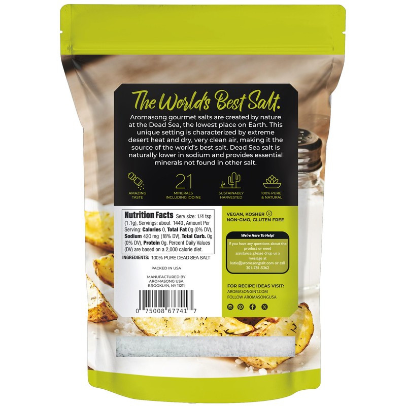 Aromasong Fine Sea Salt - 100% Pure & Natural Dead