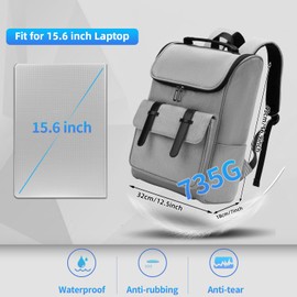 GYakeog Vintage Laptop Backpack for Men Women 15.6 Inch Travel Backpack for Men Waterproof Business Backpacks Mens College Backpacks Casual Daypacks for Work Office College