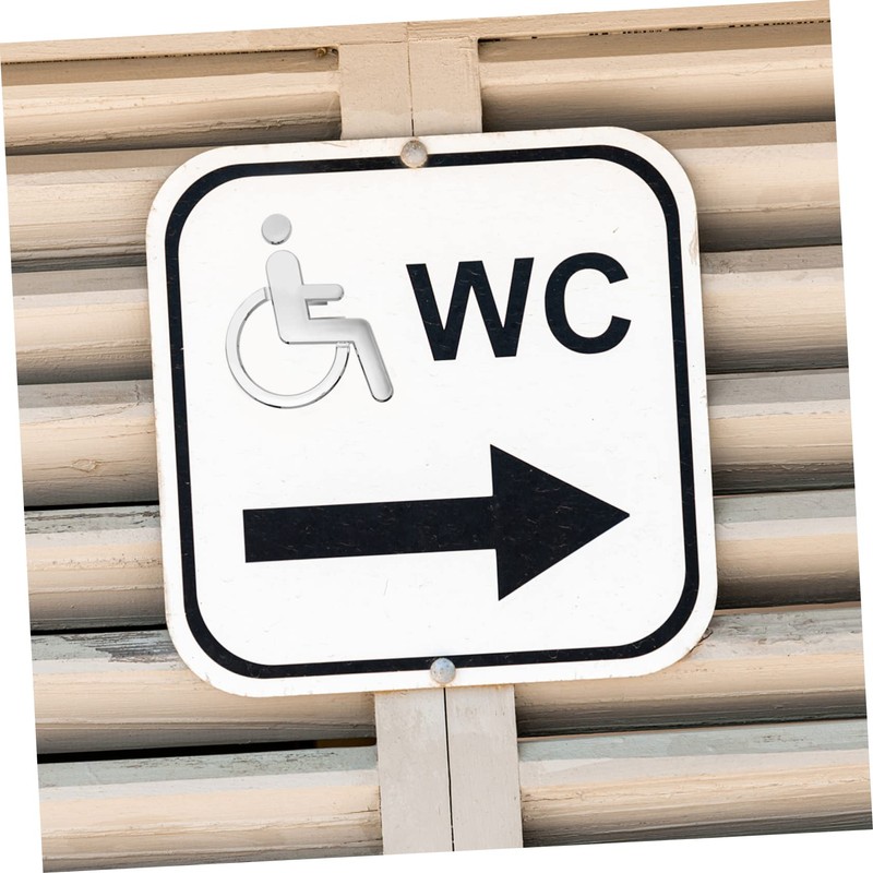 Gatuida 2pcs Elevator Sign for Disabled Toilet Sign for Disabled