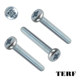 TERF® M3 X 40mm Pozi Pan Machine Screws M3 (3mm) X 40mm Pozi Drive Pan Head Machine Screws (Bolt) - Pack of 25