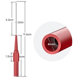 Cleqee 0.7mm Test Probe Pin Insulated Piercing Needle Test Probe 4mm Banana Jack Back Probe Pin Multimeter Probe (2 Colors)