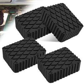 4 Pcs Solid Rubber Auto Lift Pads, Heavy Duty Rubber Lift Blocks, Anti-Slip Car Lift Spacer Pads, Sturdy Frame Rail Protectors for Automotive Jacks & Racks, 6000 lbs Capacity