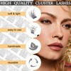 QUEWEL Cluster Lashes 72 Pcs Individual Lashes Wide Stem C/D