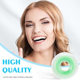 ANNWAH Dental Colorful Orthodontic Braces Rubber Chains,Dental Rubber Chains for Braces Power Chains for Orthodontic Treatment(Long,Green 14)