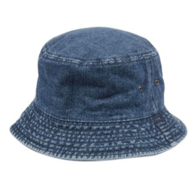 ANGELA & WILLIAM Youth Kids Washed Cotton Packable Bucket Travel Hat Cap (US, Alpha, Small, Medium, Denim Blue)