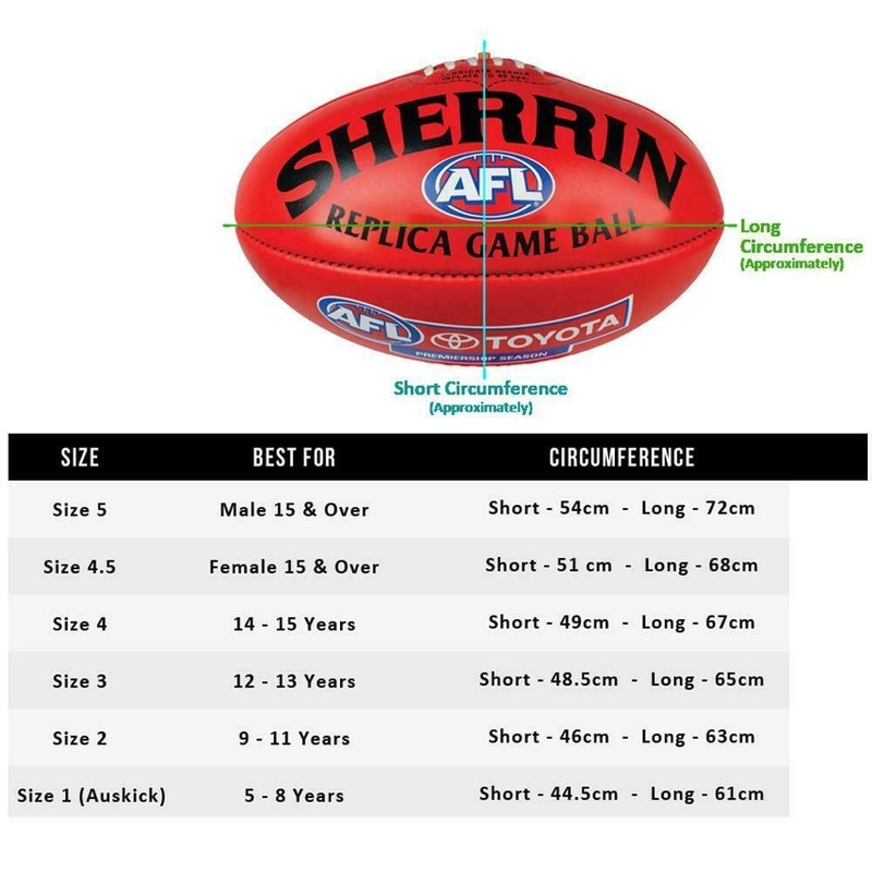 Sherrin AFL KB Synthetic Neon Football Size 3 Green