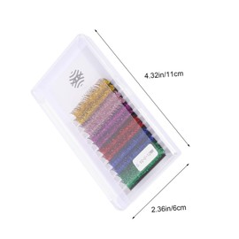 VICASKY Glitter Lashes Fake Lash Extensions 6 Pairs Fluffy Cosplay for Makeup Random Color