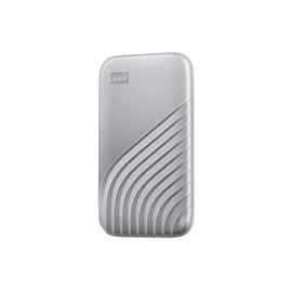 WD 1TB My Passport SSD Portable External Solid State Drive, Silver, Sturdy and Blazing Fast, Password Protection with Hardware Encryption - WDBAGF0010BSL-WESN