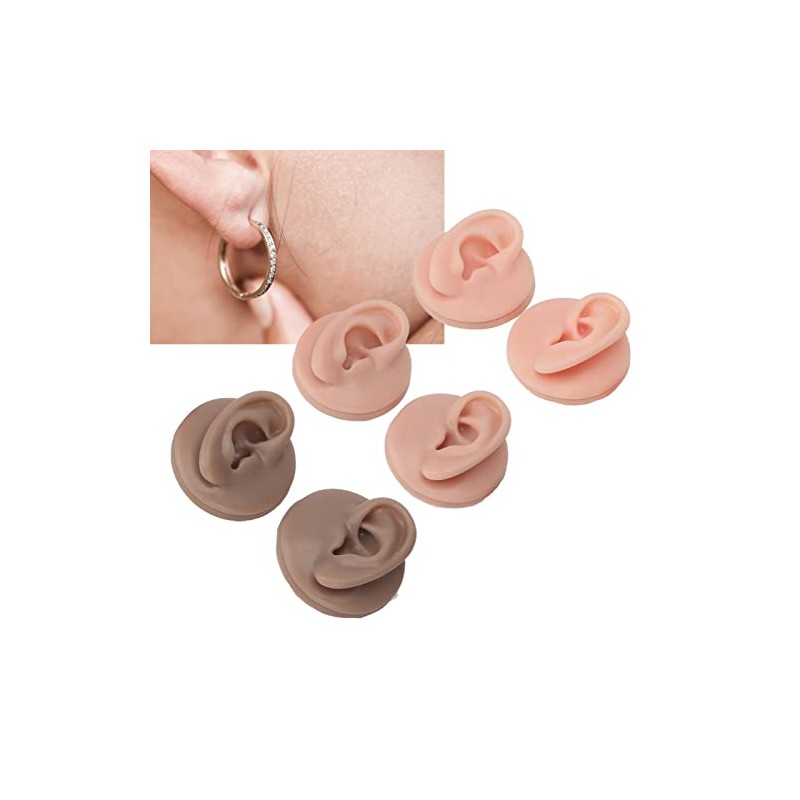 Tres pares de moldes de silicona para orejas con soportes