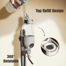 Pet Water Bottle for Cage Crate 26oz Non-Drip Water Dispenser for Small Animal Rabbit Bunny Guinea Pig Chinchilla Ferret Squirrel Hedgehog (Gray, 26oz)