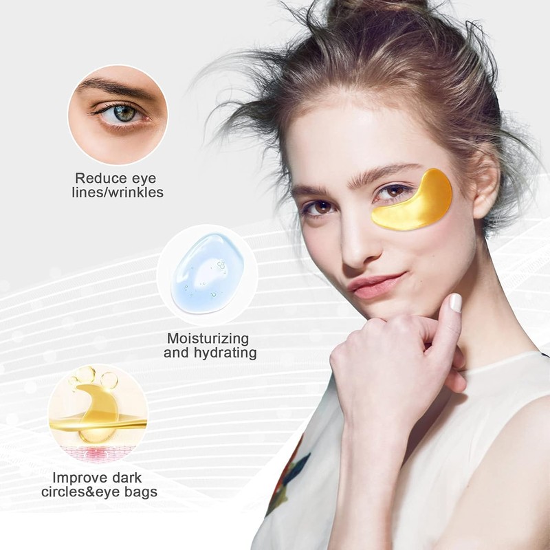 20Pcs/10Packs Gel Crystal Collagen Eye Pads, Under Eye Mask for