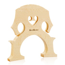 MorMoxe Cello Bridge 4/4 Size - Hand-Carved Maple, Direct Fit, Fully Adjusted - Expertly Handcrafted & Polished for Perfect Fit - Easy Installation - Replacement Accessory for Cello Parts