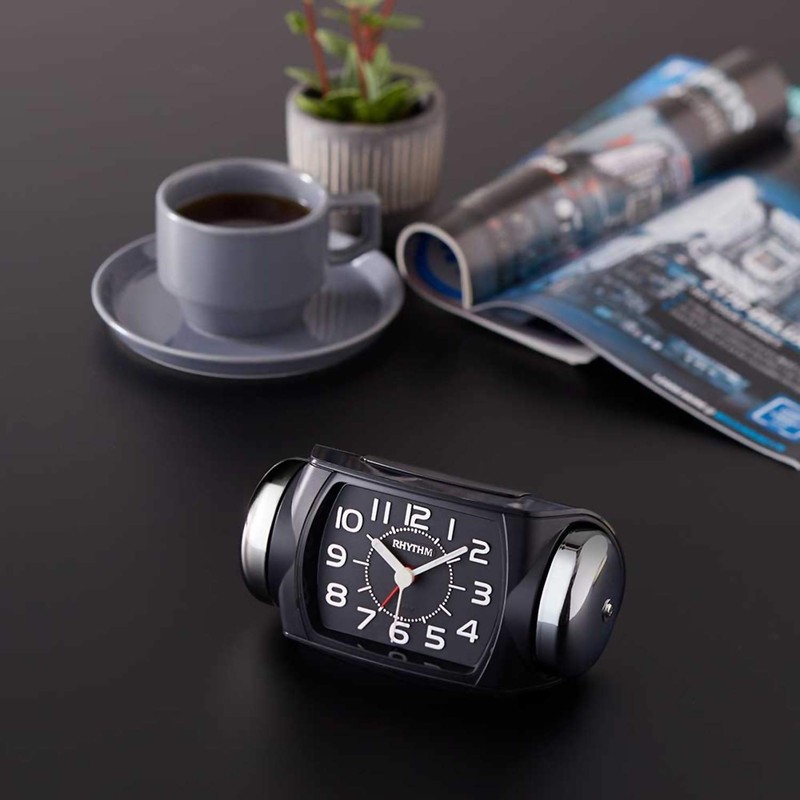 RHYTHM 8RA647SR02 Alarm Clock, Loud Bell Sound, Alarm, Backlight, Continuous