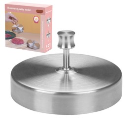 Hamburger Press Patty Maker, Burger Press Patty Maker 3.7" 304 Stainless Steel with Color Box