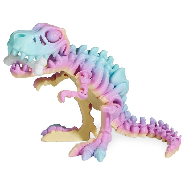 WQXWNFBA 3D Printed Dinosaur Bones,Articulated T-Rex Skeletons,3D Printed Dragon Fidget