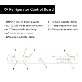 Refrigerator Control Panel, 2932884014 2932884097 2932884055 Circuit Board Kit Replacement for DM2662 DM2862 NDM1062, RV Refrigerator Control Panel, Control Display Circuit Board