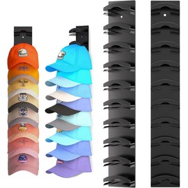 Hat Organizer for Baseball Caps 2Pack, Hat Rack for Wall with Strong Adhesive Hold up to 20 Hats, Hat Hanger Holder Display for Door Closet. - Style: 2pcs
