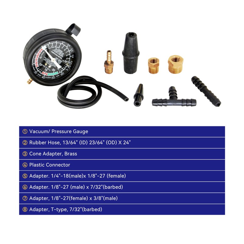 HFS(R) Fuel Pump Tester Gauge Kit Carburetor Valve Fuel Pump