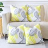 Sungeek Set of 4 Leaf Print Decorative Cushion Covers Soft