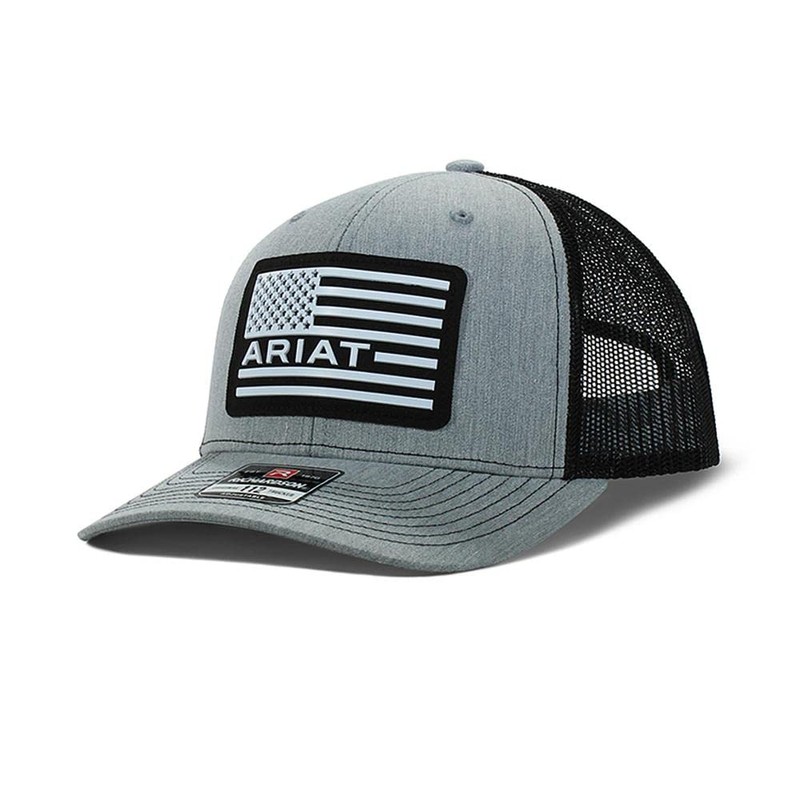 ARIAT USA Logo Flag Cap Grey