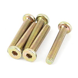 Aexit M6 x Quality Parts 35mm Full Thread Hex Socket Head Cap Screws Bolts Bronze Tone 5 Pcs Model:86as394qo518
