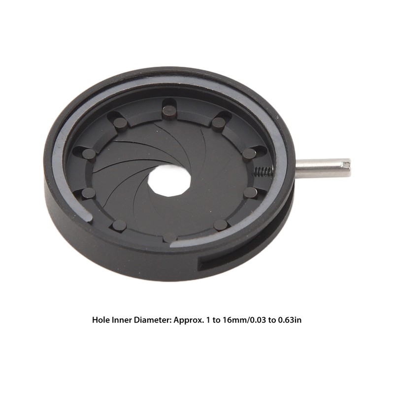 Adjustable Iris Aperture Diaphragm 1 to 16mm Aluminum Alloy Iris