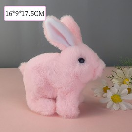 XineYuor 2PCS Osterhase Plüschhase,Hasen Kuscheltiere,Hüpfendes Kaninchen,Elektronisches Interaktives Haustier, Hase Plüsch Geräusche Macht und Dessen Ohren und Nase Sich Bewegen