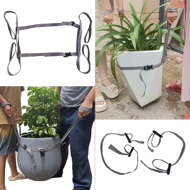 Potted Plant Mover and Lifting Straps for Garden, Landscaping Lifting
