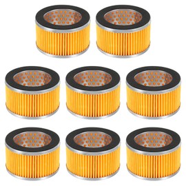 PATIKIL 3.2 x 2 Inch Air Compressor Intake Paper Filter 8 Pack Piston Type Air Filter Elements Replacement for Blowers Generators Filter Particles to Reduce Noise, Yellow