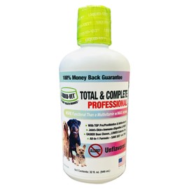LIQUID-VET Total & Complete Support for Dogs – Joint, Allergy, Digestive & Immune Health – 10 Active Ingredients in 1 - Made for Picky Eaters (32 Fluid Ounce, Unflavored)