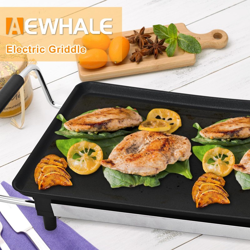 AEWHALE Electric Nonstick Extra Larger Griddle Grill-35" Teppanyaki Grill BBQ