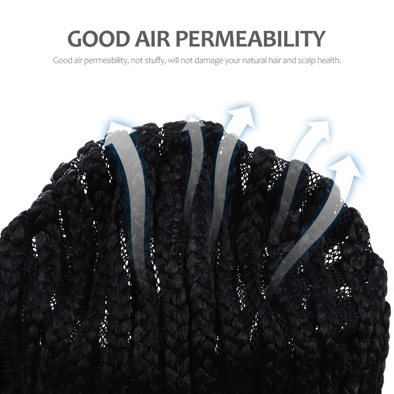 Healifty 2pcs Braid Women Wigs Diy Breathable Liner Man End