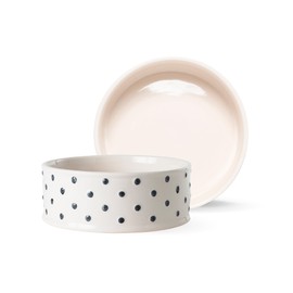 Fringe Studio Memento DOT Medium Stoneware Pet Bowl, PetShop Collection (633201)