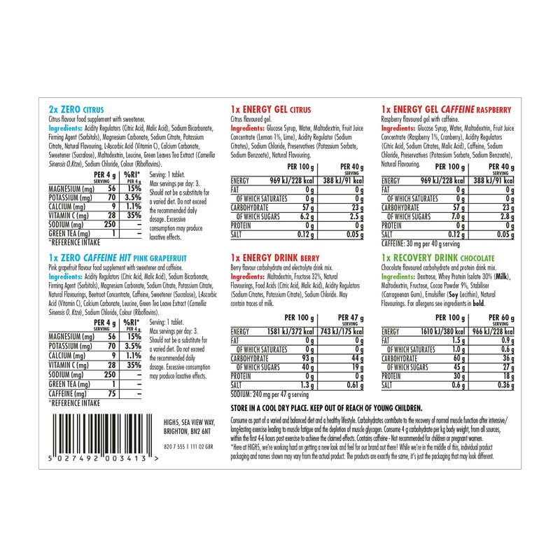 HIGH5 Starter Kit Nutrition Pack Combining Energy, Hydration & Recovery,