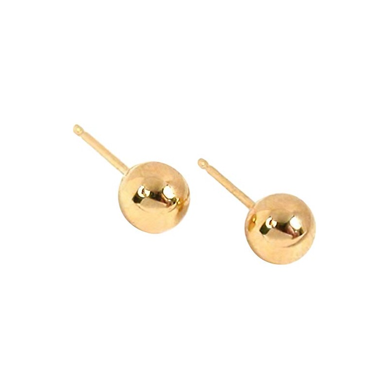 14K Gold 6mm Ball Earring