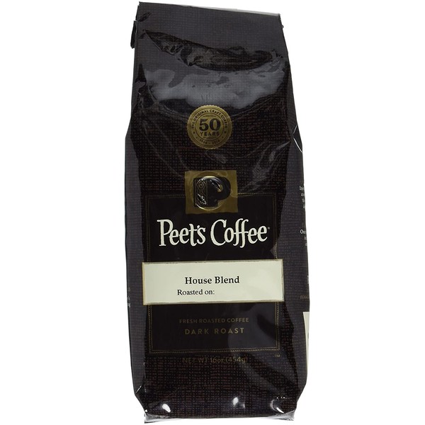 Peet's Coffee & Tea House Blend Fresh Roasted Ground Coffee, 1 Pound