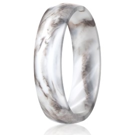 ThunderFit Women's Silicone Wedding Rings, Rubber Engagement Bands 6mm Wide 2mm Thick - 1/4/6/8/9/12 Variety Multipack