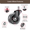 ASHGOOB Office Chair Wheels, Set of 5 Caster Wheels Office