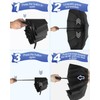E-SMARTER Windproof Compact Travel Umbrella, 12 Ribs, Automatic Folding, 210T