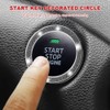 PACLVIO 2PCS Car Bling Crystal Rhinestone Engine Start Ring Decals,