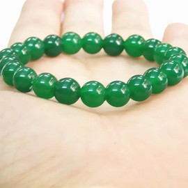 MasYosh 2 Pcs Lucky Wealth Bracelets, 8mm Green Agate Stone Beads Chinese Feng Shui Bracelets for Attracting Wealth and Good Luck, Charm Bracelet Triple Protection Bracelet for Men Women