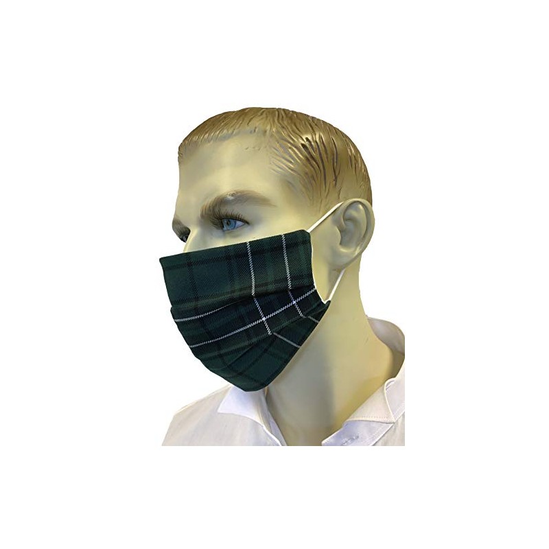 Maclean Green Tartan Face Mask