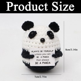 JBLJDWD 2 Pcs Positive Poo, Positive Gifts, Easy to Carry Positive Affirmation Gifts, Suitable for Encouragement Gifts to Friends and Relatives (1 panda)