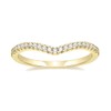 TIGRADE Cubic Zirconia Eternity Band V Shape CZ Stacking Engagement