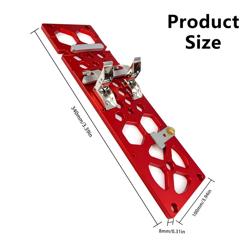 340mm Track Saw Square, Red Right Angle Circular Saw Guide
