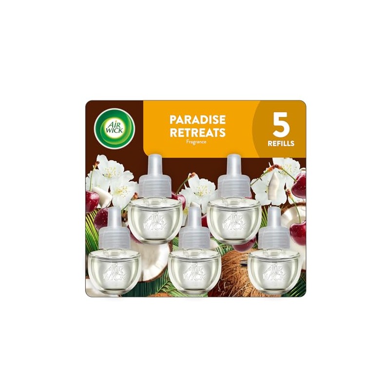 Air Wick Aromatizante de Ambiente Continuo, Paradise Retreat, 5 repuestos